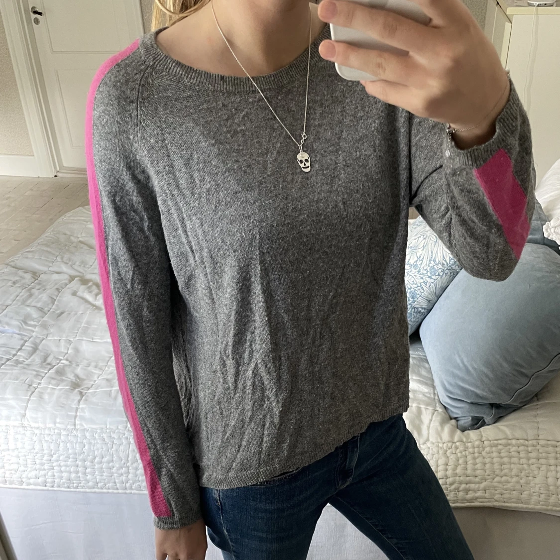 Kashmirtröja med coola armar - 90