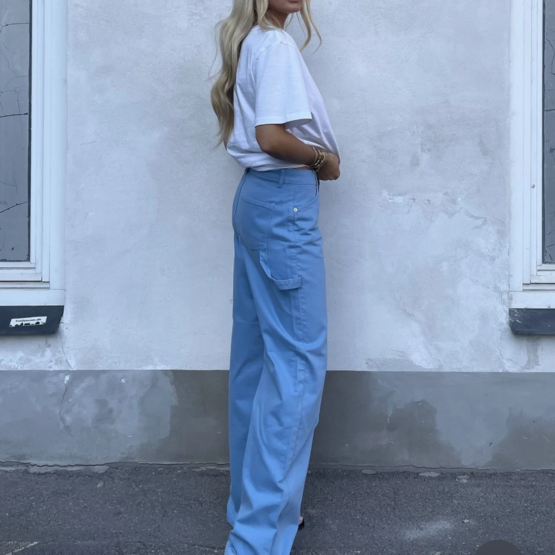 Blåa cargobyxor - 90