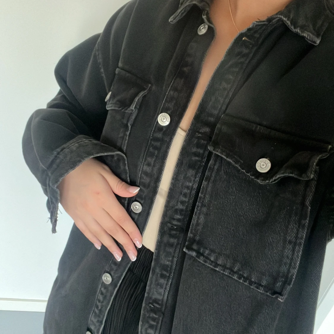 Svart jeansjacka  - 90