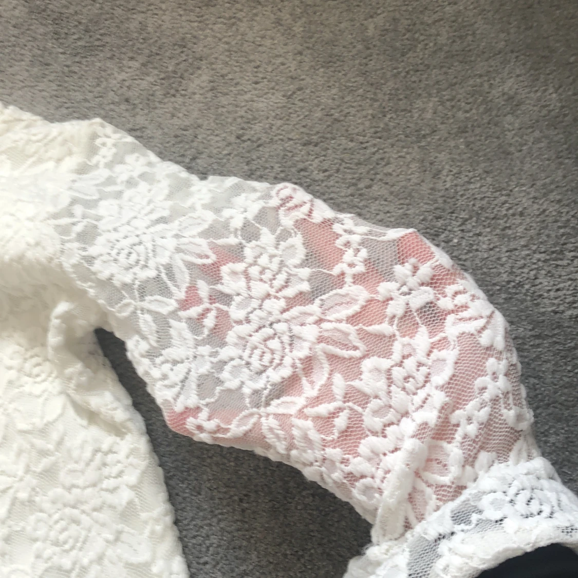 Vit långärmad tröja  - 90