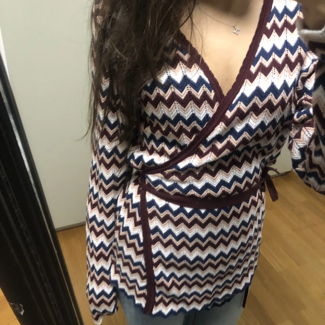 Vintage mönstrad cardigan - 90