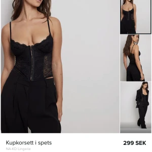 Spets korsett - Säljer min jättefina spets kupkorsett. Köpt för 300 säljer för 100. Storlek L passar M med. Helt ny aldrig använd 