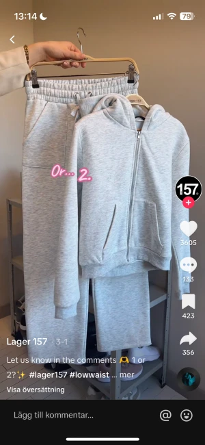 Mjukisbyxor och tröja set  - Jag säljer de virala mjukissetet från Lager 157! Supersnyggt och bekvämt🩷