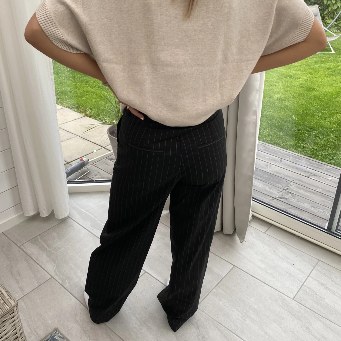 Randiga kostymbyxor  - 90