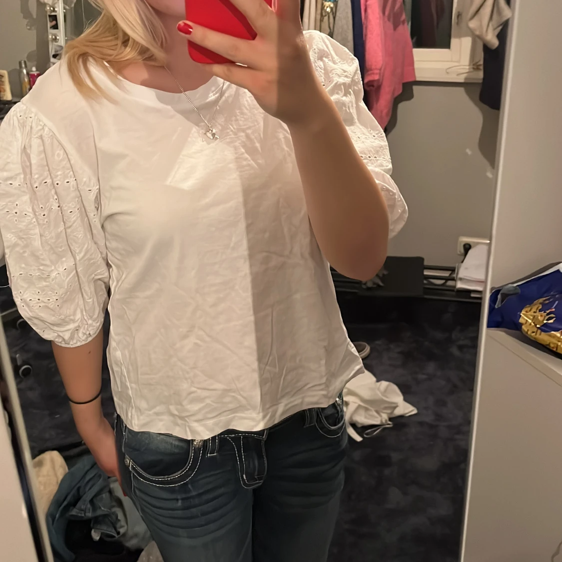 Vit sommar tröja/blus  - 91