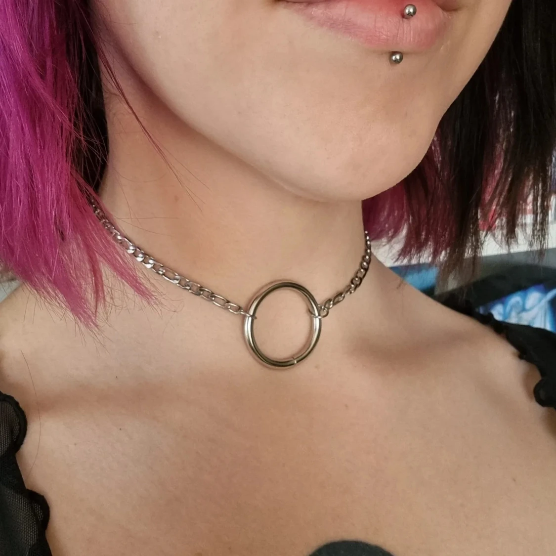 Kedjehalsband med ring