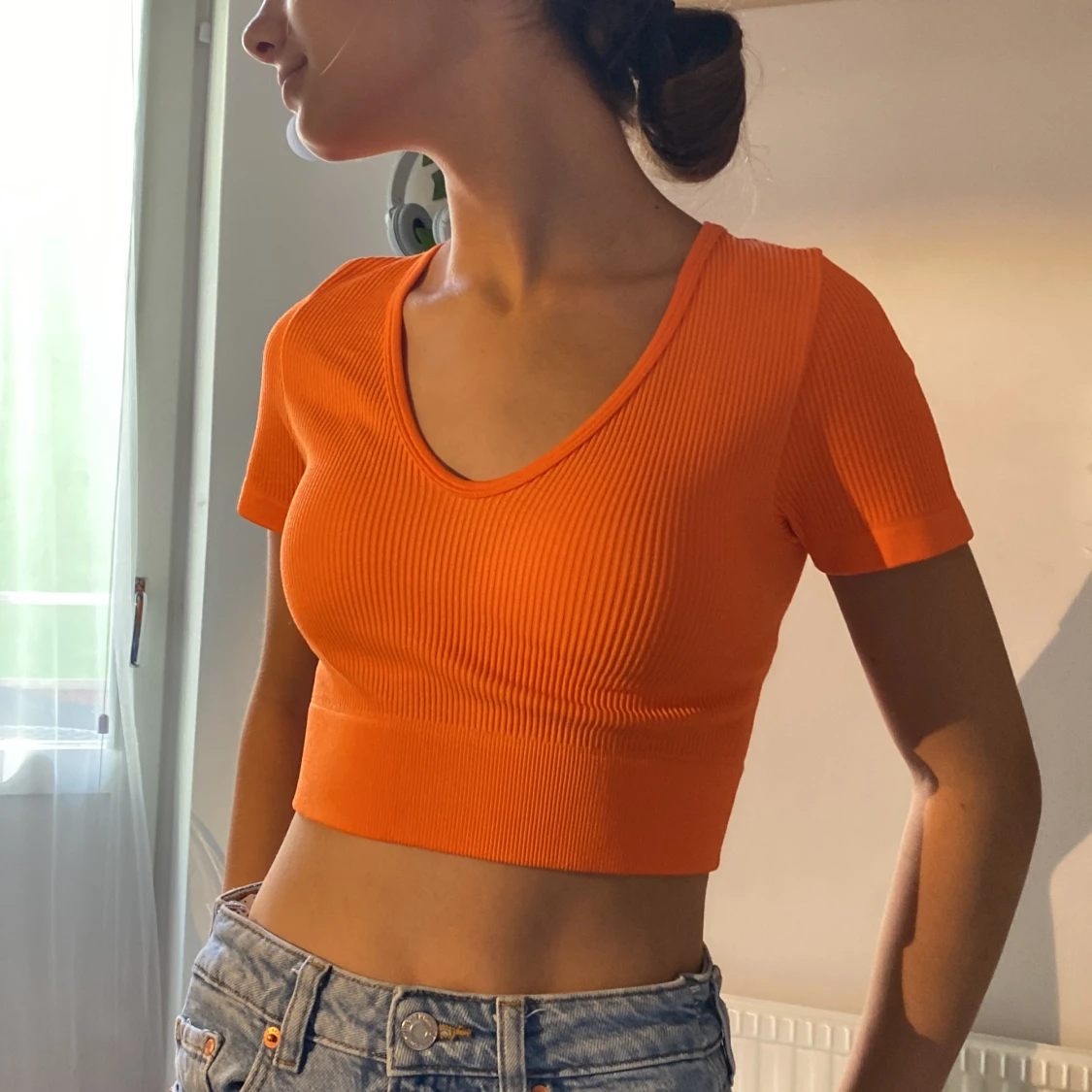 Orange crop top - 90
