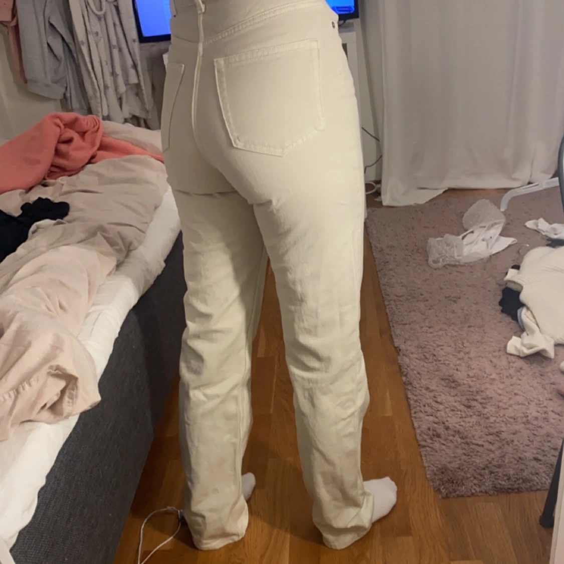 Vit/beiga Weekday jeans  - 90