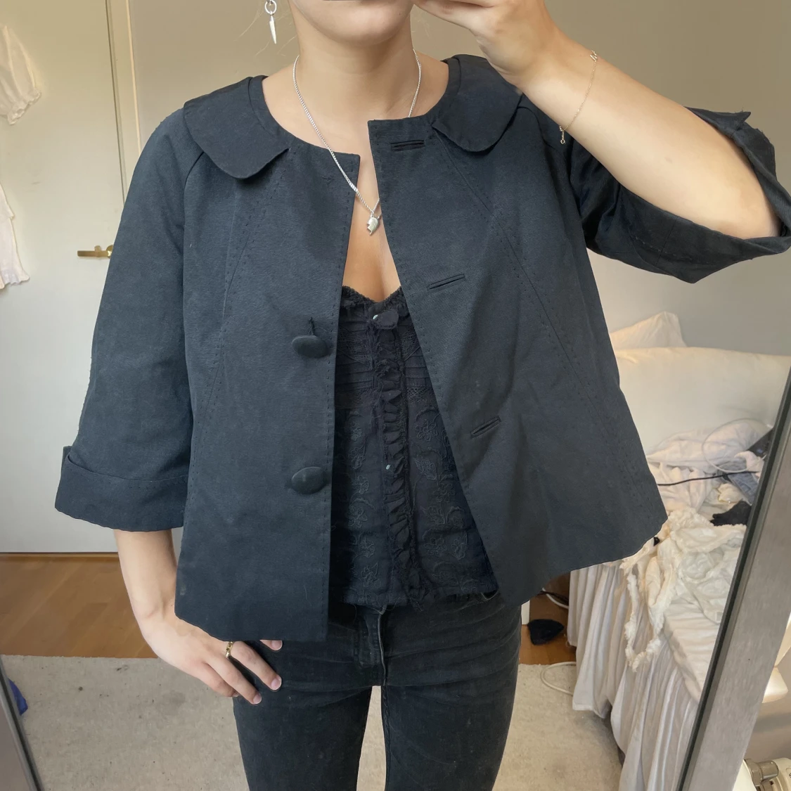 Trekvartsärmad jacka/kofta