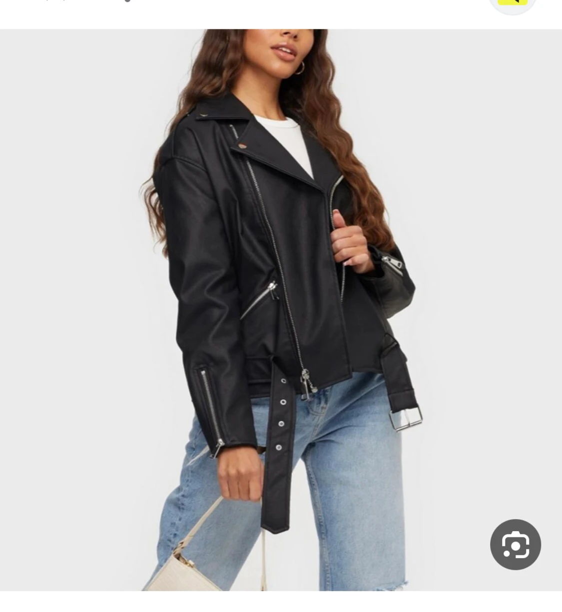 Oversized skinnjacka  - 90