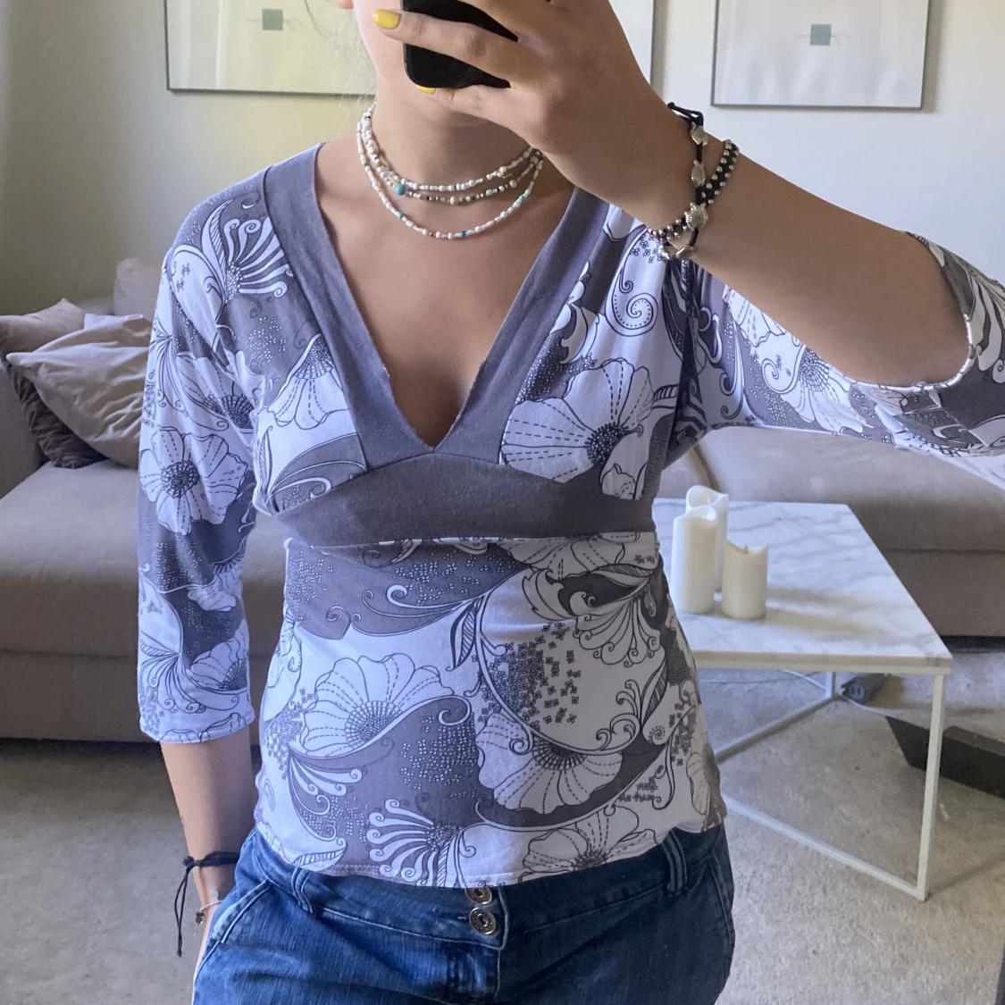 Trekvartärmad tröja - 90