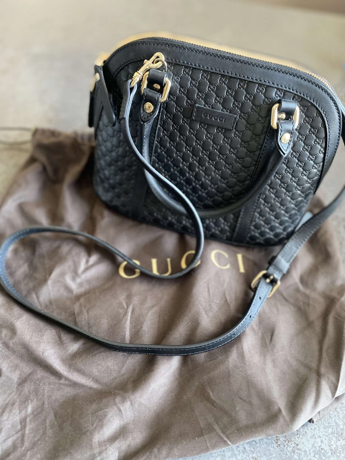 GUCCI Microguccissima Leather Mini Dome Crossbody Bag - 90