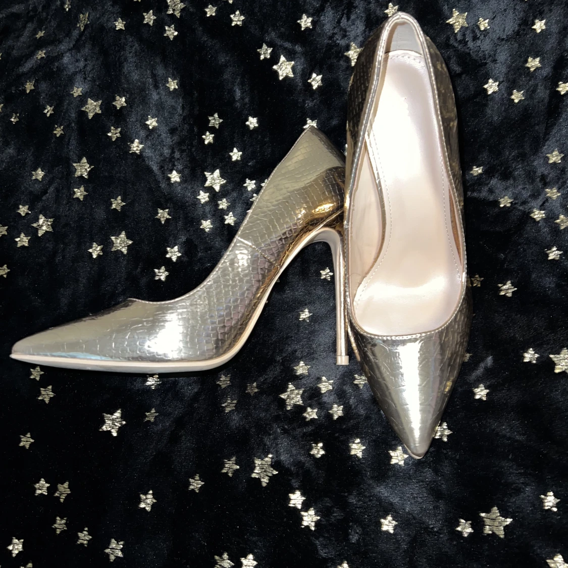 högklackade skor koppar guld - 91