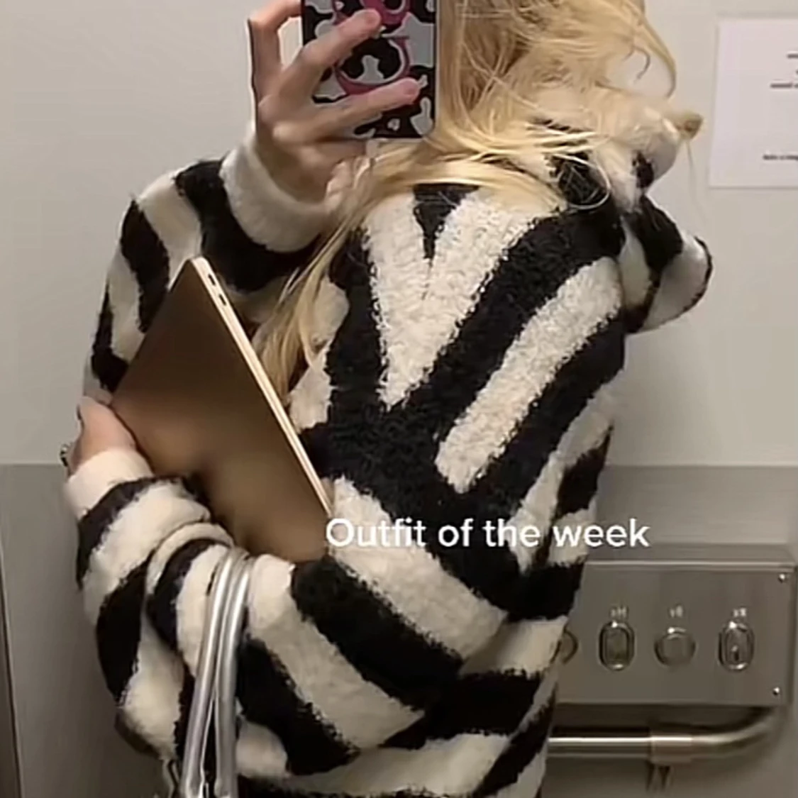 Stickad zara tröja  - 90