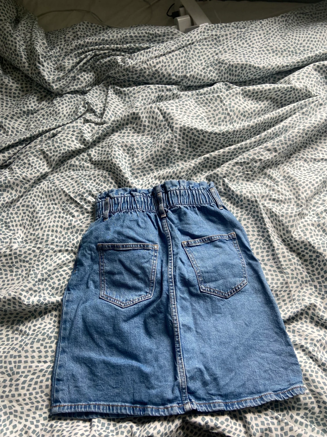 Blå jeans kjol - 90