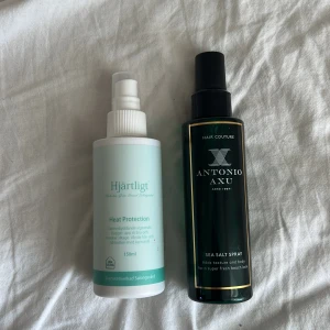 Värmeskydd - Aldrig använda produkter, ett salt vatten spray och ett värmeskydd. 150kr/st