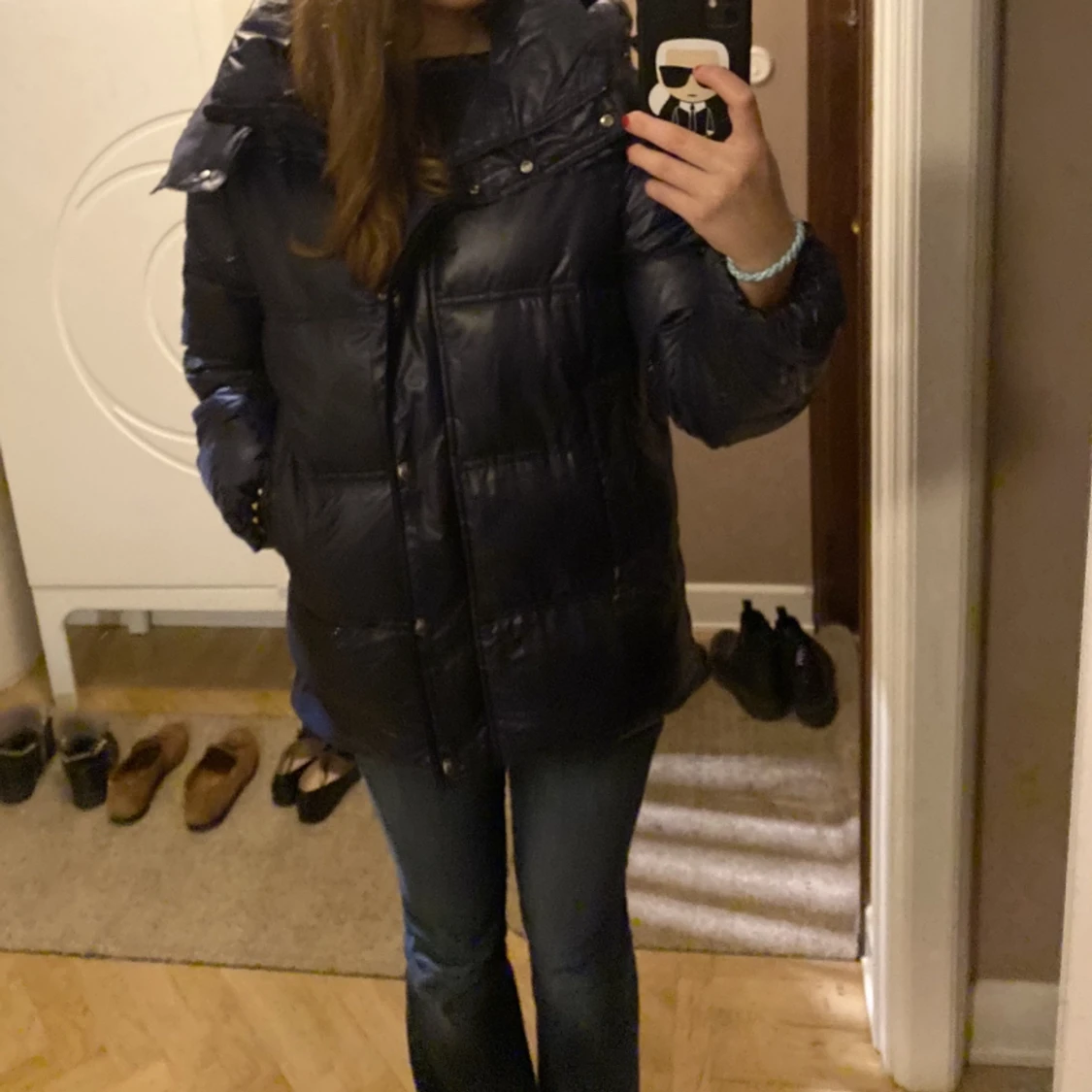 Marinblå Massimo Dutti Vinter Jacka