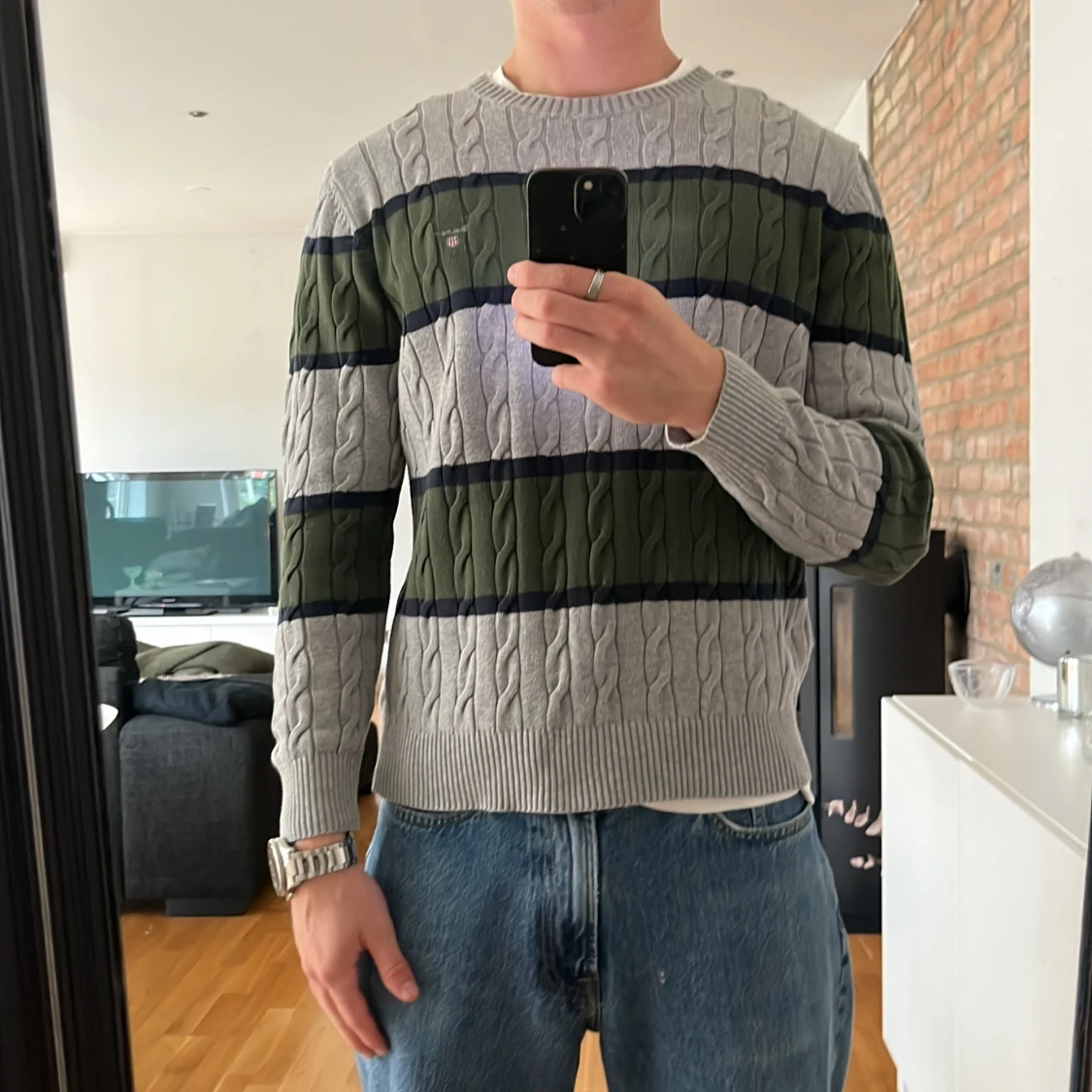 Kabelsrickad tröja GANT - 91