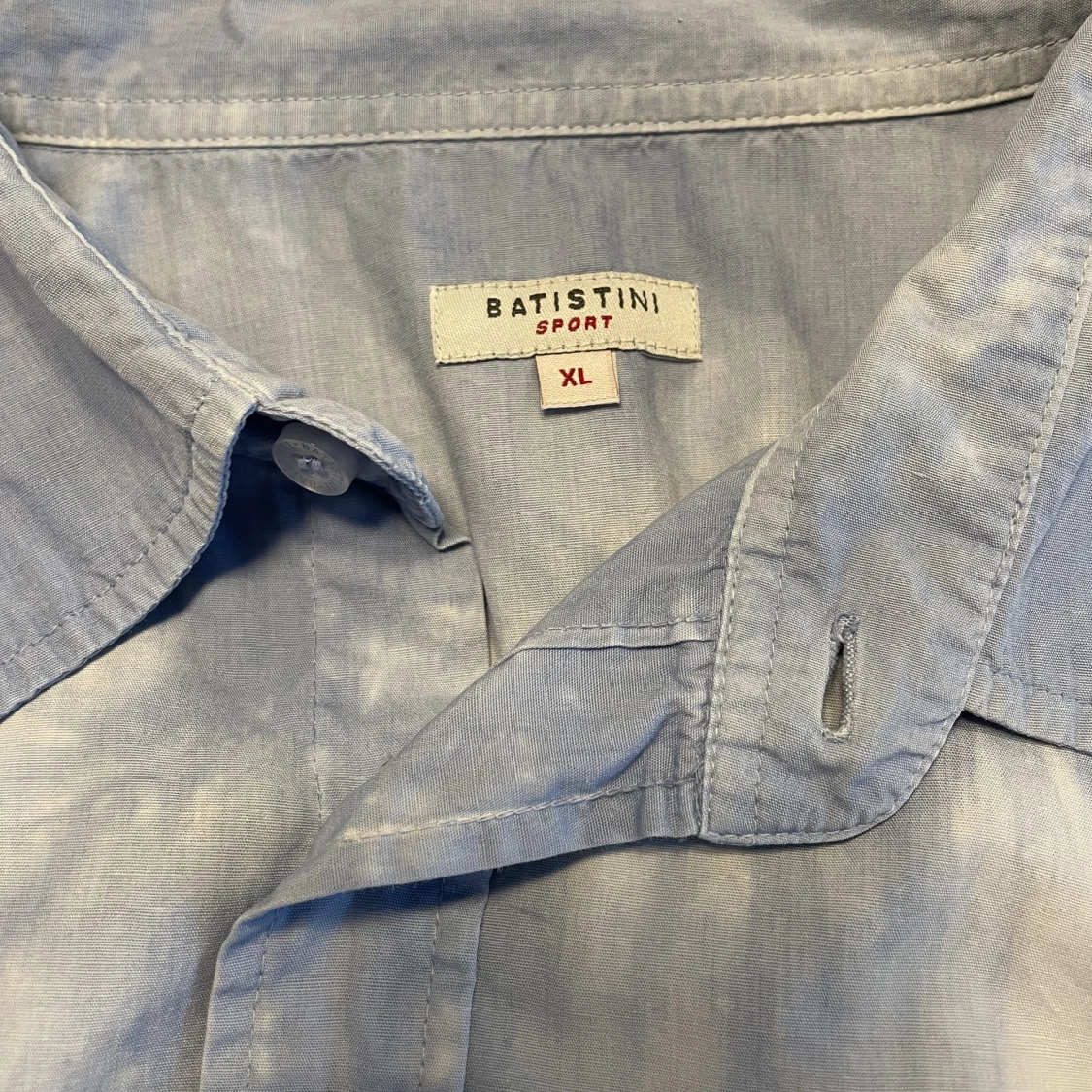 Retro himmelsblå batikskjorta - 91