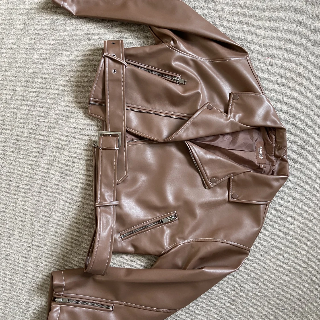 Brun skinnjacka Bianca ingrosso - 90