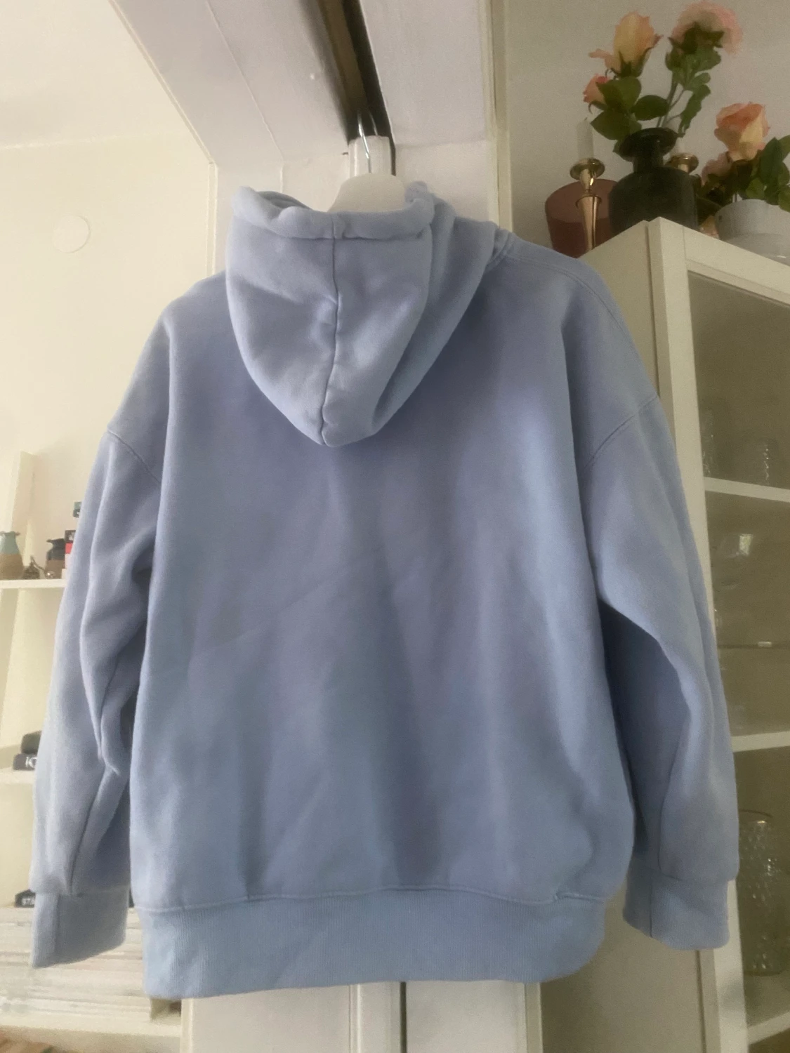 Blå zip up hoodie  - 90