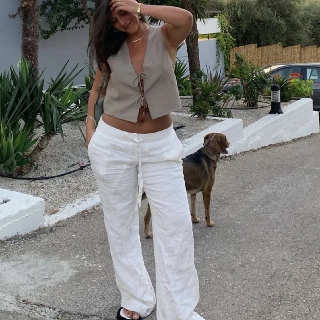 Alobha linnebyxor  - 90