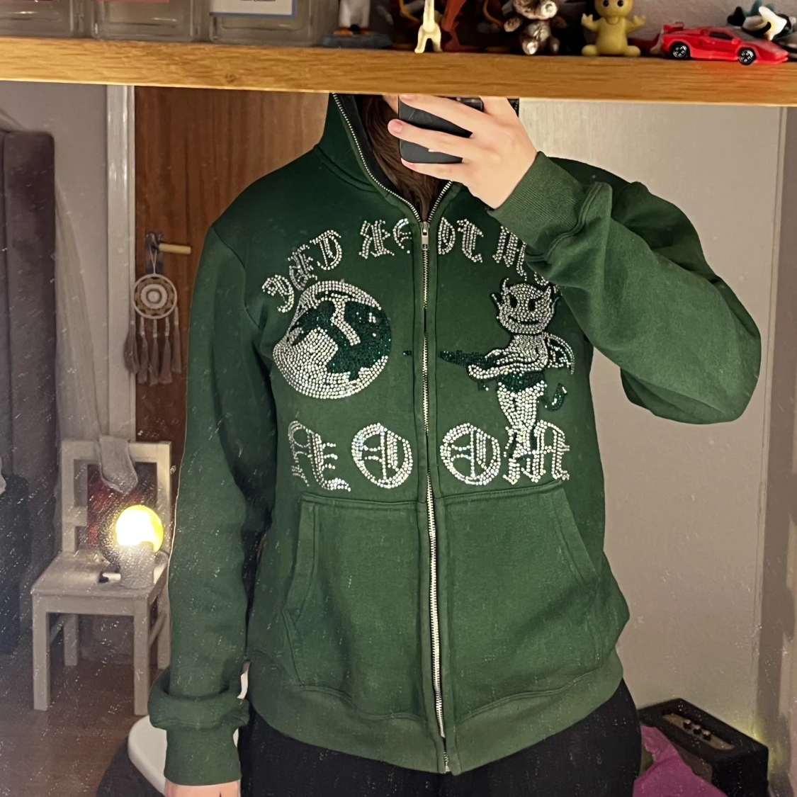 Aim for the moon zip-up hoodie