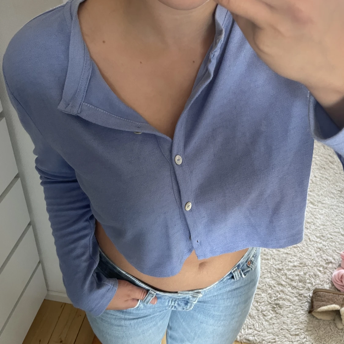 Blå kort kofta - 91