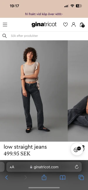 Gina jeans  - Hej! Jag säljer mina favorit jeans från Gina som inte kommer till användning längre dom är Low waisted och raka💞