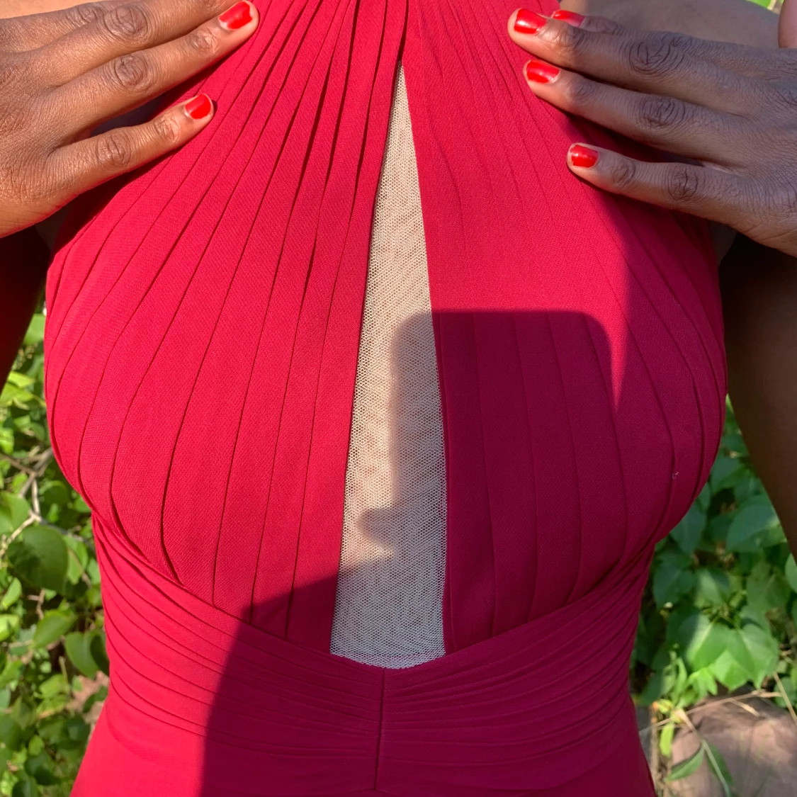 Vinröd balklänning använd endast en gång - 90