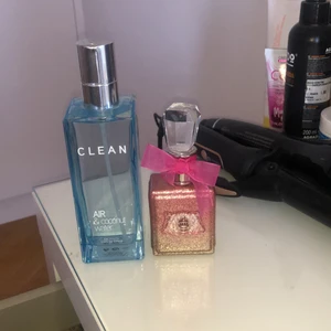 Parfym - Aldrig använda tog ut dom ur paketet för trodde jag ville ha dom men dom kommer tyvärr inte till användning. En för 200 eller båda för 300. Den ena är från juicy couture och den heter viva la juicy och den andra är från Clean med doften air cocunut man kan ha den på kroppen också