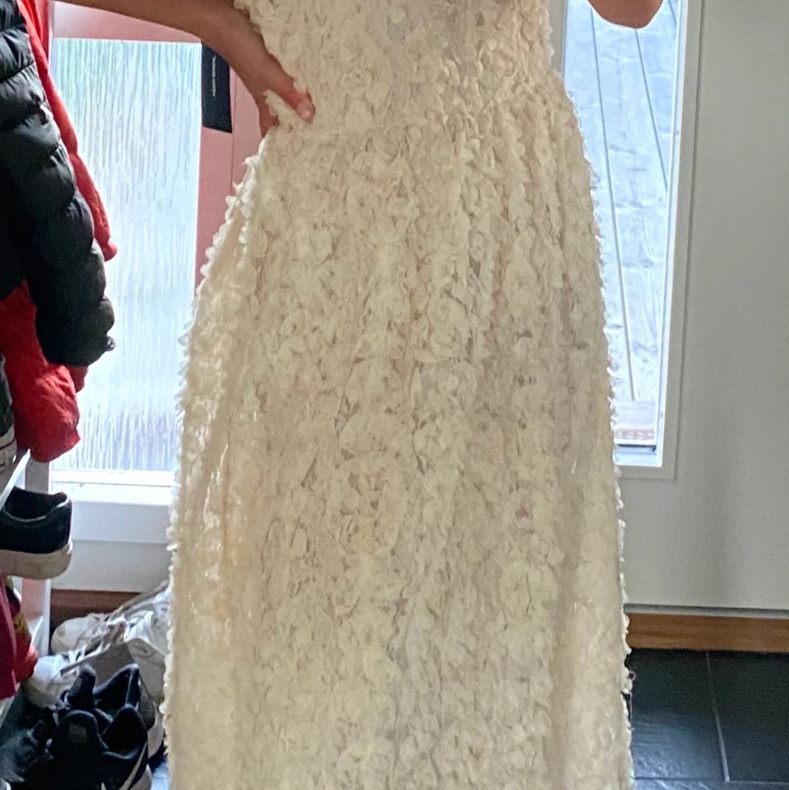 Blommig beige långklänning Vero Moda XS/S - 90