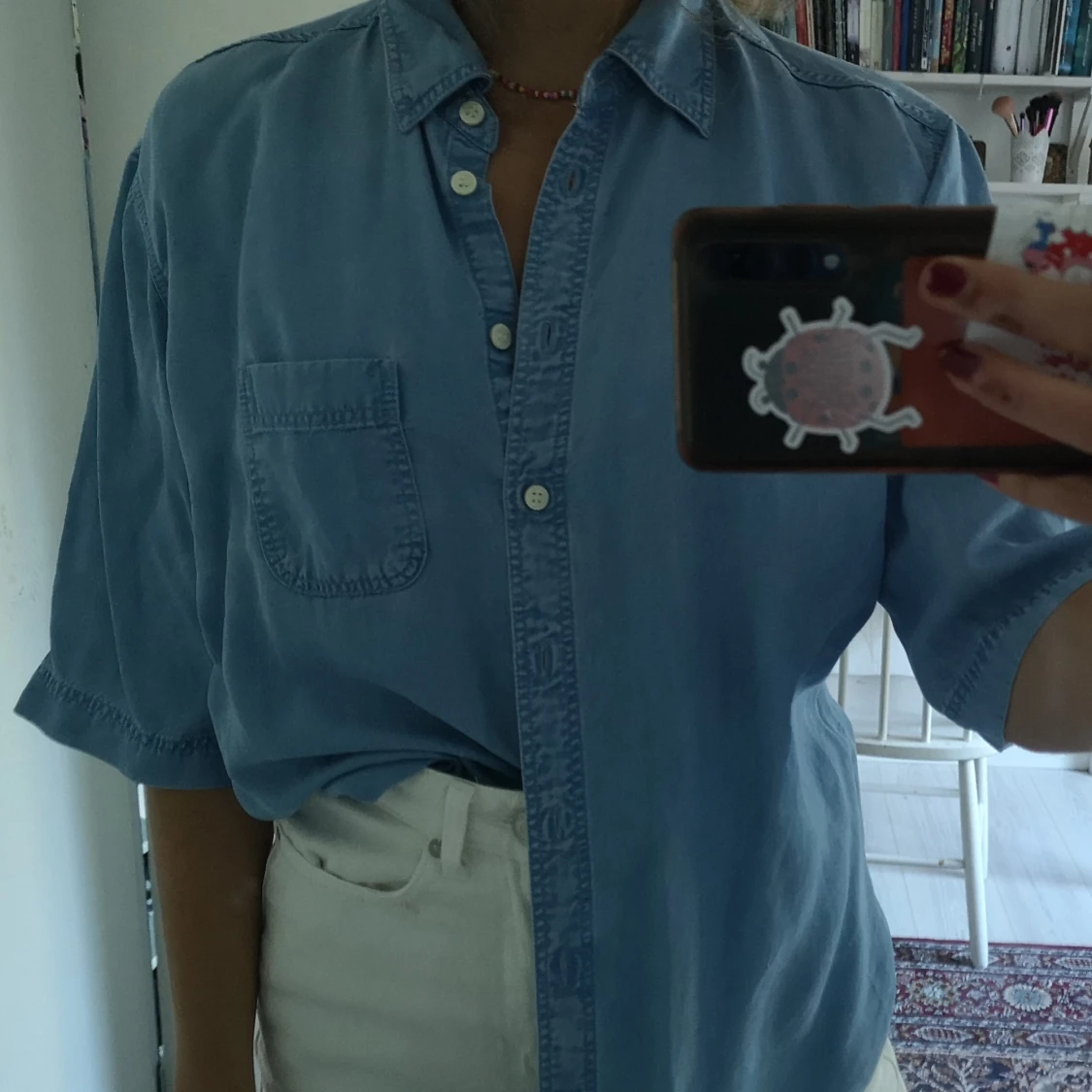 Jeans t-shirt skjorta - 90