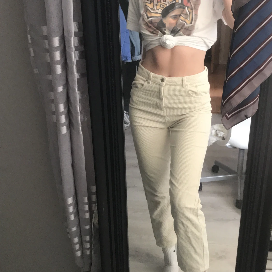 BEIGA MANCHESTERBYXOR