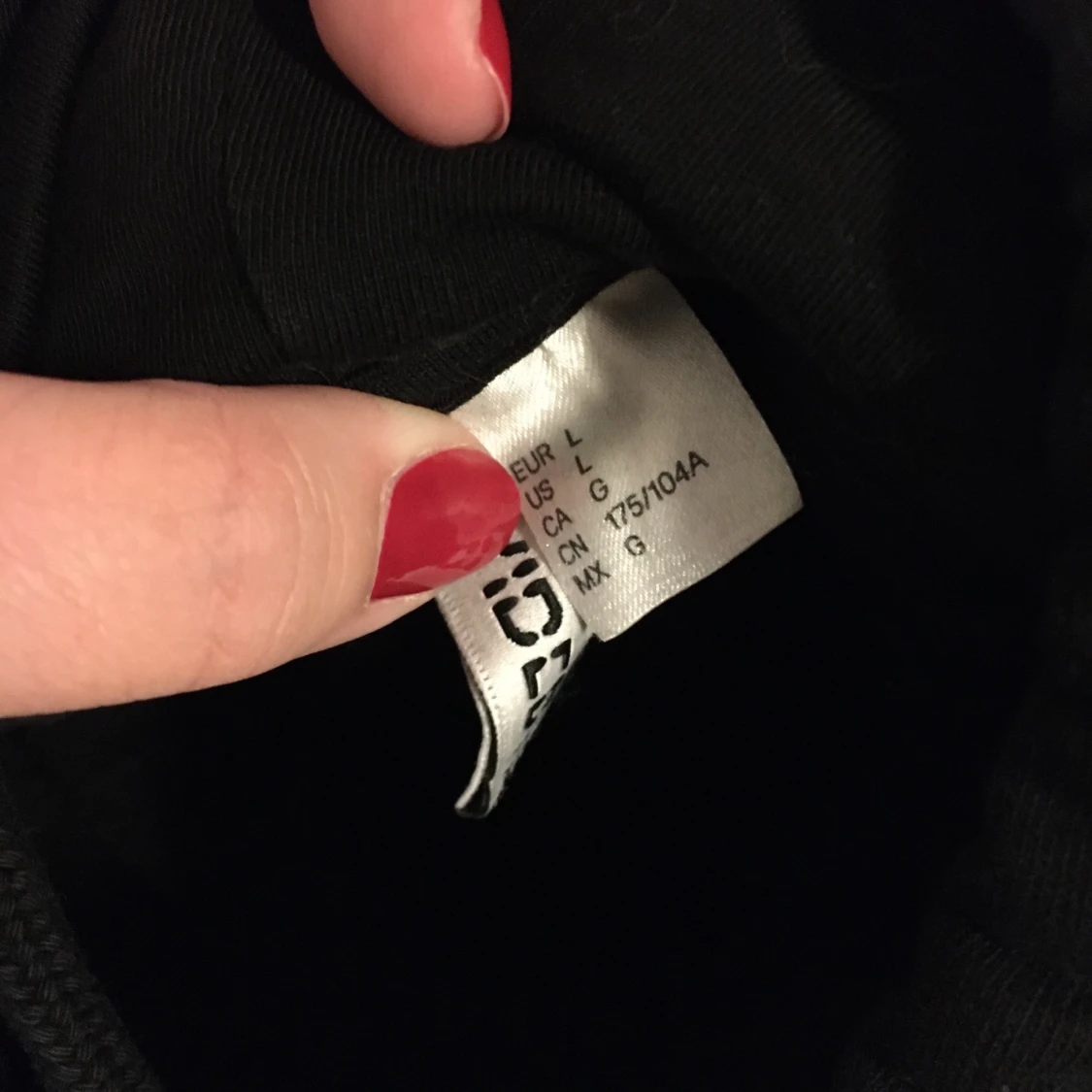 H&M hoodie svart M - 90