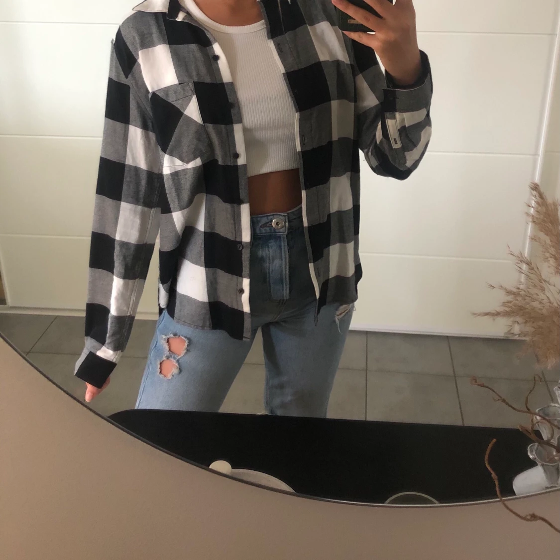 Rutig flanellskjorta