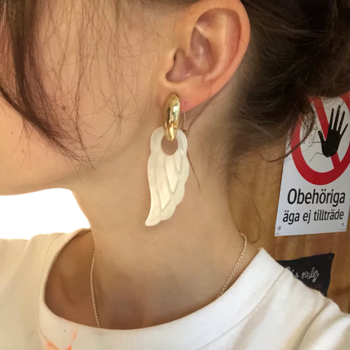 Örhängen som är ängelvingar