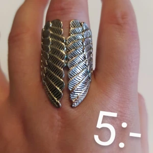 Ring med vingar, töjbar - Något nött, onesize tack vare gummiband. Riktigt snygg framtill fortfarande! +Frakt 11 kr. Samfraktar gärna.