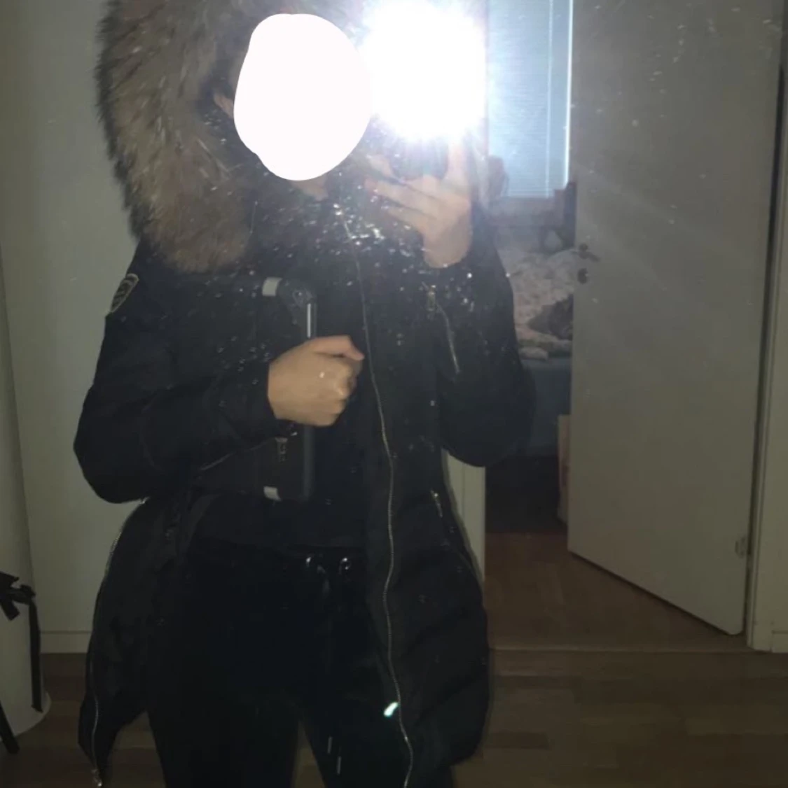 Vinter jacka med äkta päls i storlek S. - 90