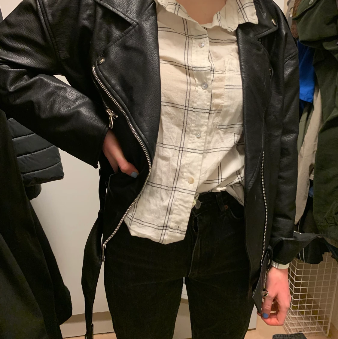 Oversized Skinnjacka - 90