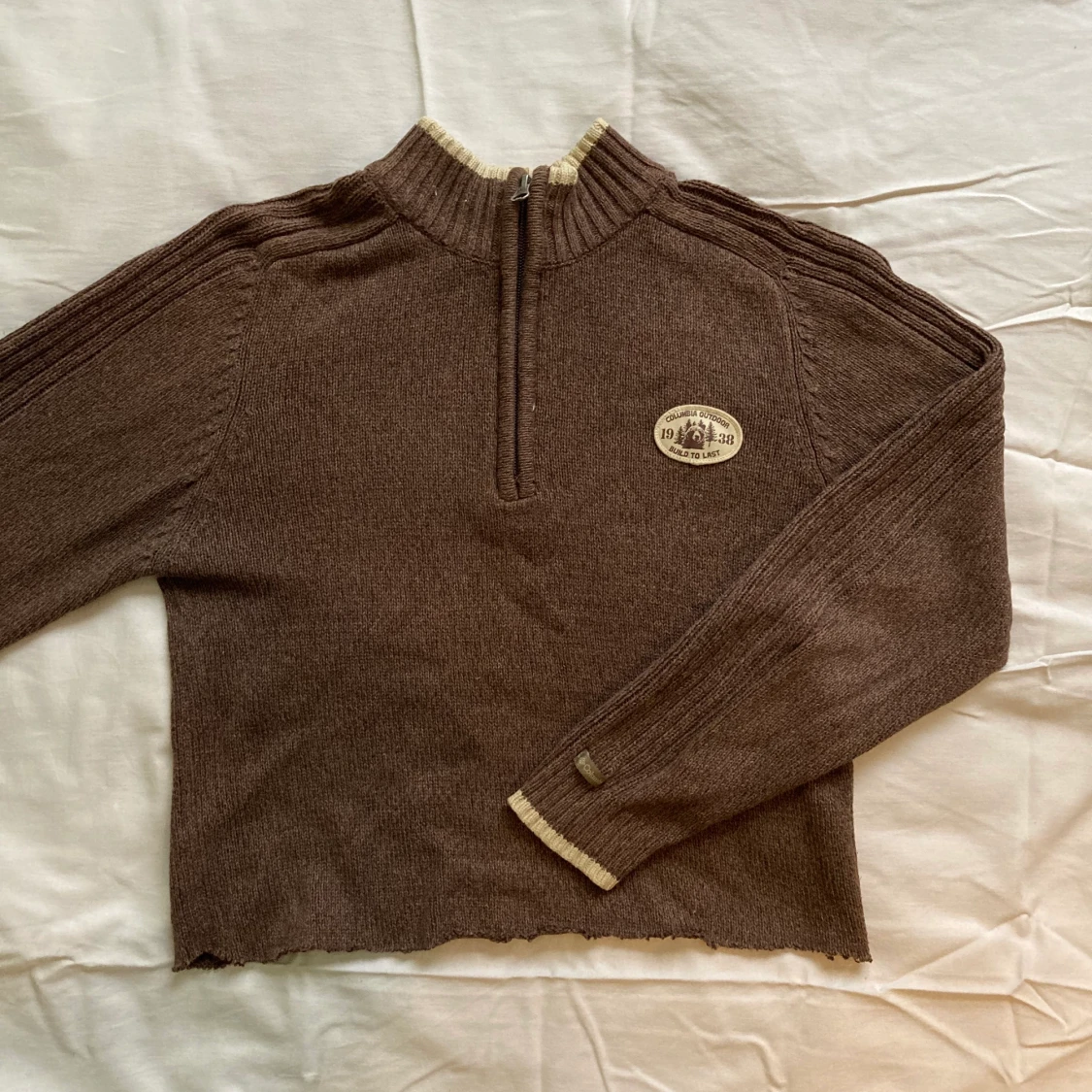 Brun piké med dragkedja - 90