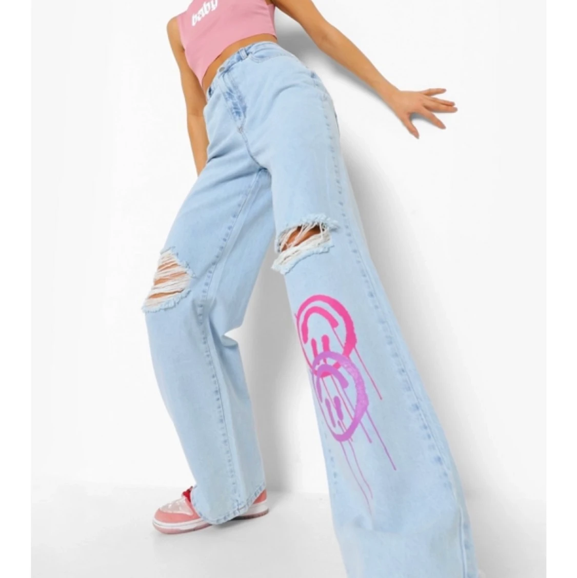 Boohoo jeans med print