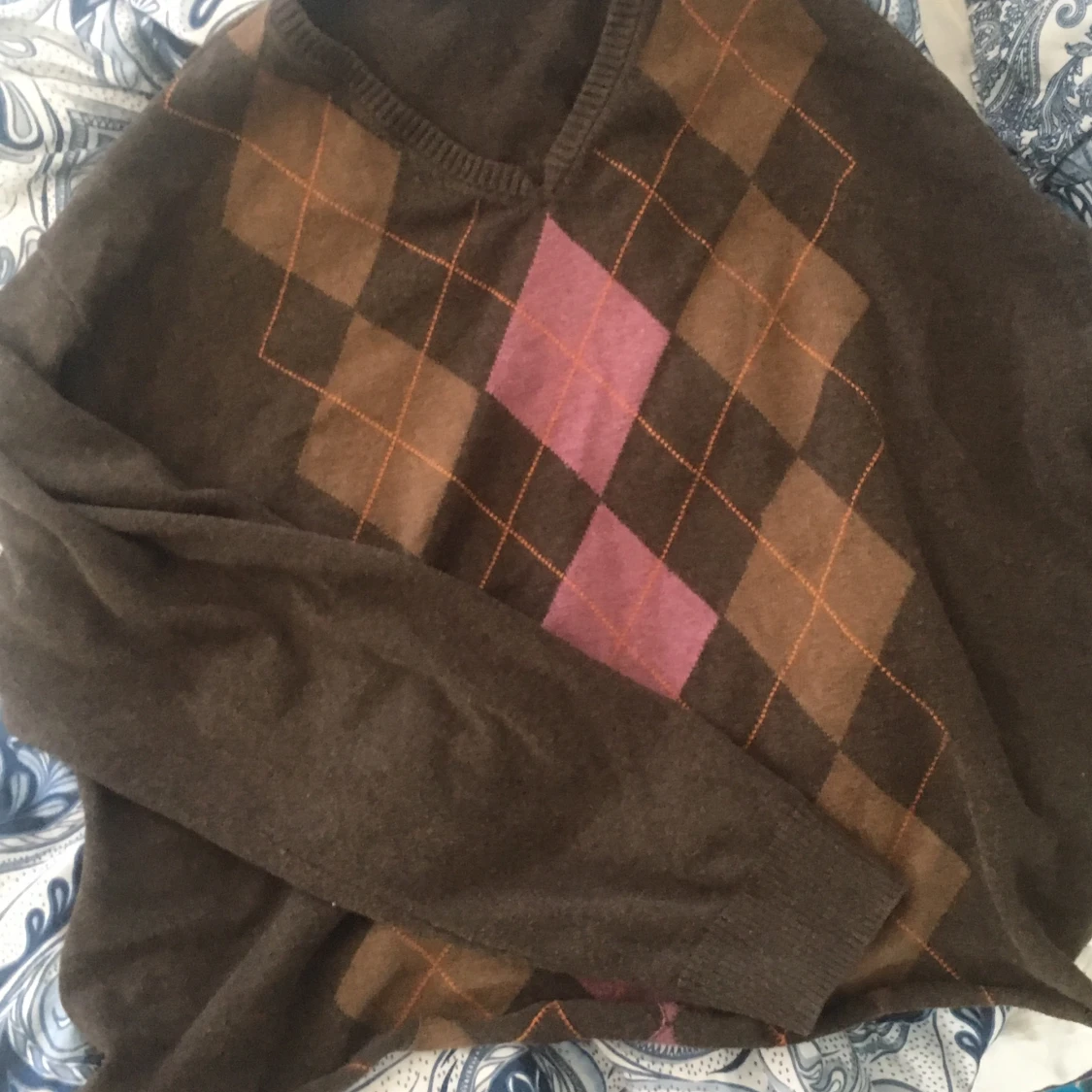 tjocktröja med rutigt motiv framtill - 91