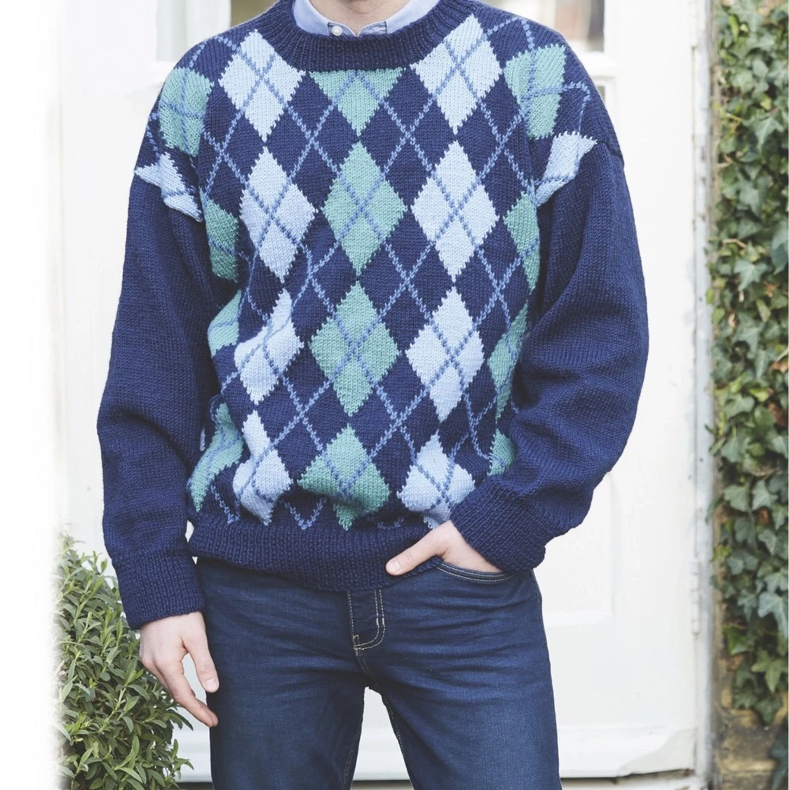 Argyle Cardigan/farfarströja