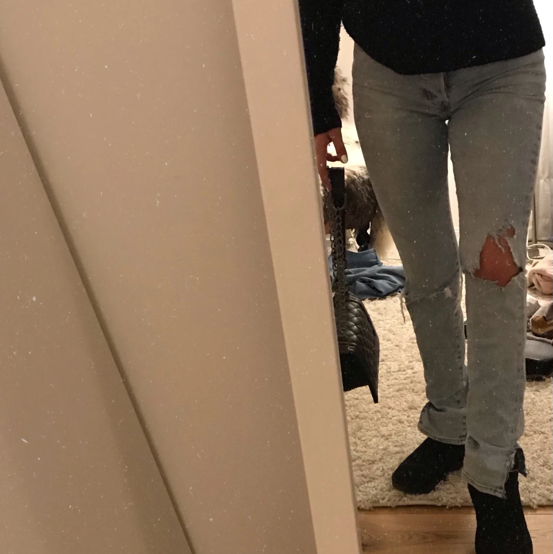 Ljusblå bootcut/straightleg jeans