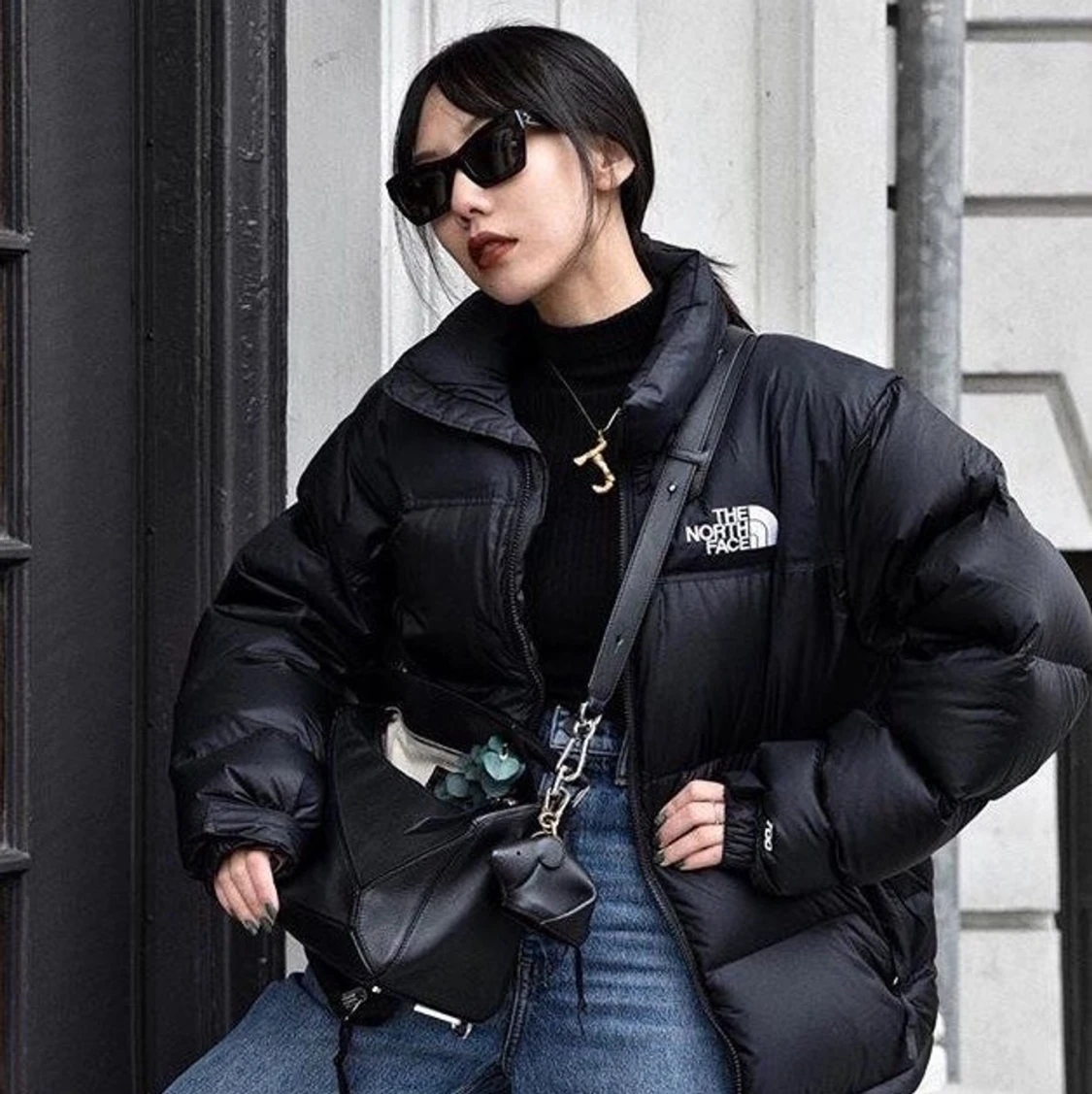 Svart North Face jacka 