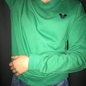 Grön tröja/sweatshirt, strl S men passar även XS beroende på önskad passform. Köpare står för frakt.