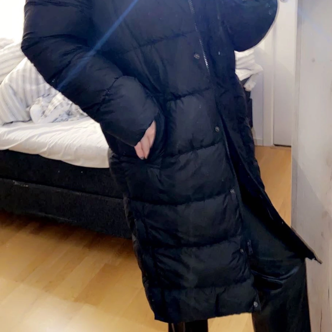 Lång dun jacka  - 90