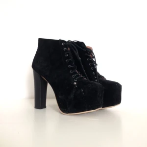  - Platforms/heels in black faux suede from JoJo Cat! Only worn ONCE!