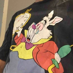  - riktigt cool t-shirt från zara bra skick 😊 alice i underlandet tryck💓